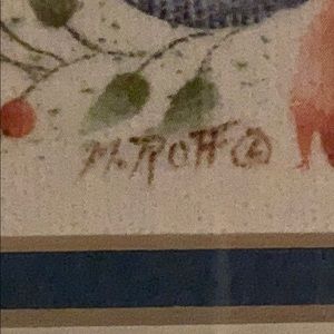 M. Roff | Wall Decor | Framed Mary Roff Theorem Wreath Print Signedered ...